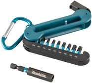 Makita E-15811 Impact Black Bit-Set 10-teilig mit Karabiner, PH, PZ, T Bits 25 mm