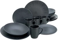 CreaTable, 20537, Serie Vesuvio Black, 16-teiliges Geschirrset, Kombiservice aus CreaTable, 20537, Serie Vesuvio Black, 16-teiliges Geschirrset, Kombiservice aus