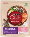 PURINA ONE Mini/Small Delicate Hundefutter trocken f&uuml;r kleine Hunde, reich an Lachs