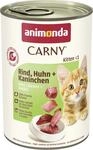 animonda Carny Katzen Nassfutter Kitten Rind + Huhn + Kaninchen (12 x 400g), Kitten