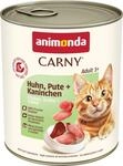 animonda Carny Katzen Nassfutter Huhn + Pute + Kaninchen (6 x 800g), getreidefreies