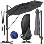 KESSER&reg; Sonnenschirm Ampelschirm SUN Rund XL &Oslash;330 cm Inkl. Abdeckung, 7-Fach