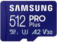 Samsung PRO Plus microSD-Karte + SD-Adapter, 512 GB, Für Mobile Gaming auf