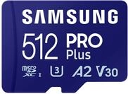Samsung PRO Plus microSD-Karte + SD-Adapter, 512 GB, F&uuml;r Mobile Gaming auf