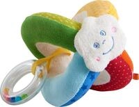 HABA Stoffball Regenbogenwelt &ndash; Babyspielzeug ab 6 Monaten mit Rassel &