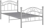 vidaXL Bett mit Lattenrost Metallbett Einzelbett Bettgestell Schlafzimmerbett