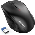 TECKNET Kabellose Maus, 4800 DPI 2.4G Funkmaus mit USB Empf&auml;nger, 30 Monate