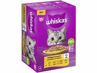 Whiskas 7+ Katzenfutter Geflügel Auswahl in Gelee, 12x85g (1 Packung) –