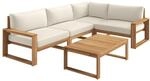 OUTLIV. Loungeecke Santa Cruz, Akazie, mit Sitz- und R&uuml;ckenkissen, L-Form, inkl.
