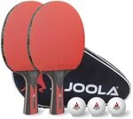 JOOLA Tischtennis Set Duo Carbon 2 Tischtennisschl&auml;ger + 3 Tischtennisb&auml;lle +