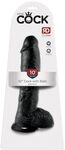 King Cock 25.4 cm schwarz Dildo mit Balls