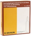 Natriumhydrogencarbonat B.Braun 8,4% Glas, 5X20 ml
