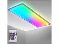 B.K.Licht - LED Deckenlampe mit indirektem Licht, Fernbedienung, buntes RGB+W...
