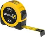 STABILA Taschenbandma&szlig; BM 150, 3 m, Ma&szlig;band mit metrischer Skala, Sichtfenster f&uuml;r