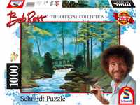 Schmidt Spiele 57536 Bob Ross, Abgelegene Brücke, 1000 Teile Puzzle, Normal