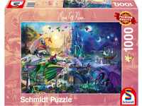 Schmidt Spiele 57585 Rose Cat Khan, Nächtlicher Drachen-Wettstreit, 1000 Teile