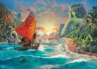 Schmidt Spiele 58030 Thomas Kinkade, Disney, Vaiana, Moana, 1000 Teile Puzzle,