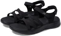 Skechers Damen Go Walk Flex Sandale, Textil Schwarz, 41 EU