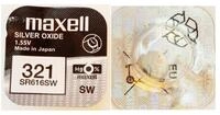 Maxell 321 SR616SW Batterieknopf, 1,55 V, 19040835, Silber, 1 Pila