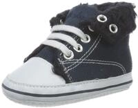 Playshoes Baby Canvas-Turnschuhe, trendiger Stoff Sneaker, gef&uuml;ttert und
