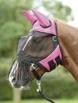 BUSSE everline Fliegenmaske FLY COVER FRANSEN, pink/schwarz, Vollblut | mit Fransen,