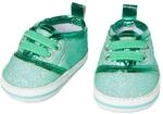 Heless 149 - Glitzer-Sneaker f&uuml;r Puppen, mintfarben, Gr&ouml;&szlig;e 38 - 45 cm, schickes