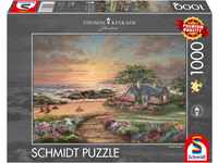 Schmidt Spiele 57368 Thomas Kinkade, Seaside Cottage, 1000 Teile Puzzle, Normal