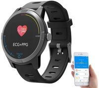 Newgen Medicals Smartwatch EKG: Fitness-Uhr mit Bluetooth, Herzfrequenz- und