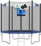 SONGMICS Trampolin &Oslash; 244 cm, Gartentrampolin f&uuml;r Kinder mit Sicherheitsnetz,
