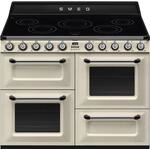 Smeg Victoria 110cm Induktionsherd, Creme, 4 Einsch&uuml;be, Wandhalterung,...