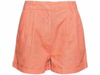 Superdry Womens Studios Linen Shorts, Sunset Coral, M