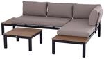 Outsunny 3-teiliges Gartenm&ouml;bel-Set mit Beistelltisch, Sofa mit Kissen, Outdoor,
