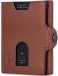 VON HEESEN Slim Wallet mit XXL M&uuml;nzfach & RFID-Schutz - Leder Geldbeutel - Mini
