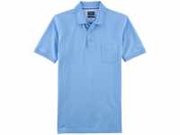 OLYMP Herren Polo-Shirt Kurzarm Polo,Uni,modern fit,Polo-Kragen,hellblau 10,L