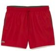 Lacoste Herren Quick-Dry Badehose, Rouge/Vert, S