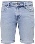 ONLY & SONS Herren Jeans Short ONSPLY 5189 - Regular Fit - Blau - Light Blue,