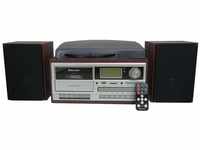 Roadstar HIF-8892 D+BT Stereoanlage (Retro-Musikanlage mit Plattenspieler,...