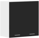 vidaXL H&auml;ngeschrank Lyon Schwarz 60x31x60 cm Holzwerkstoff, K&uuml;che Schrank,