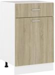 vidaXL Schubunterschrank Lyon Sonoma-Eiche 50x46x81,5 cm Holzwerkstoff,