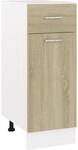 vidaXL Schubunterschrank Lyon Sonoma-Eiche 30x46x81,5 cm Holzwerkstoff,