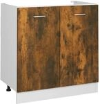 vidaXL Sp&uuml;lenunterschrank Lyon R&auml;uchereiche 80x46x81,5 cm