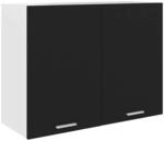 vidaXL H&auml;ngeschrank Lyon Schwarz 80x31x60 cm Holzwerkstoff
