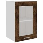 vidaXL H&auml;ngeschrank Lyon Glas R&auml;uchereiche 40x31x60 cm Holzwerkstoff,