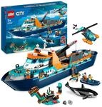 LEGO 60368 City Arktis-Forschungsschiff, gro&szlig;es schwimmf&auml;higes Spielzeug-Boot...