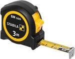 STABILA Taschenbandma&szlig; BM 100, 3 m, Ma&szlig;band mit metrischer 1000er-Skala,