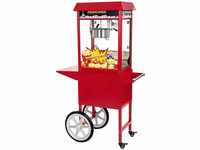 Royal Catering RCPW-16E Popcornmaschine Popcorn Maker Pop-Corn Automat mit Wagen Rot