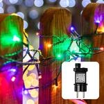 hellum LED Lichterkette Au&szlig;en mit Timer I 19,9m 200 LED I Lichterkette bunt I