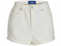 JJXX Damen JXHAZEL Mini HW AKM Denim Shorts, Ecru/Detail:AKM12, XS