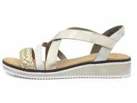 Rieker Kaz Womens Sandals 41 EU Gold/Beige/Muschel