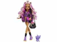Monster High Mattel Clawdeen - Puppe mit Animal-Print-Pullover und schaurig-schönem